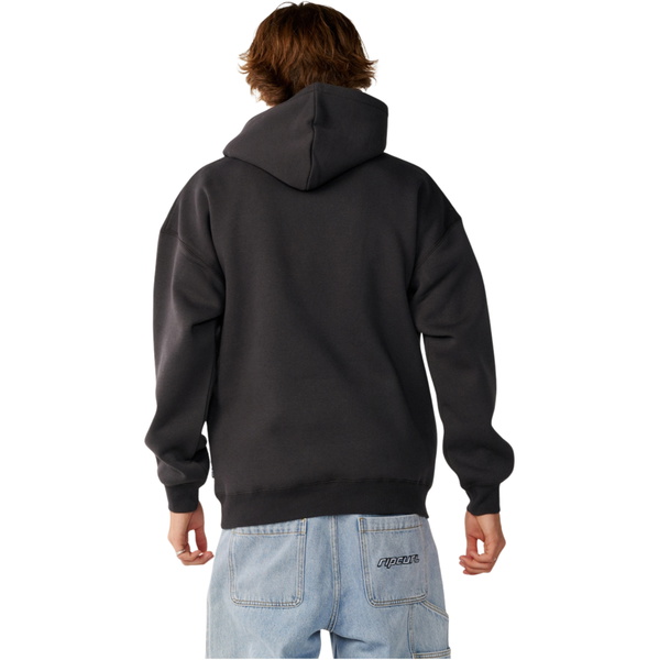 2026 Rip Curl Mens Rip Script Icon Hoodie 0F7MFL - Washed Black